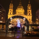 Christmas Market in front of St Stephens Basilica