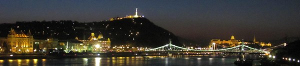 Budapest by night from Petöfi Bridge