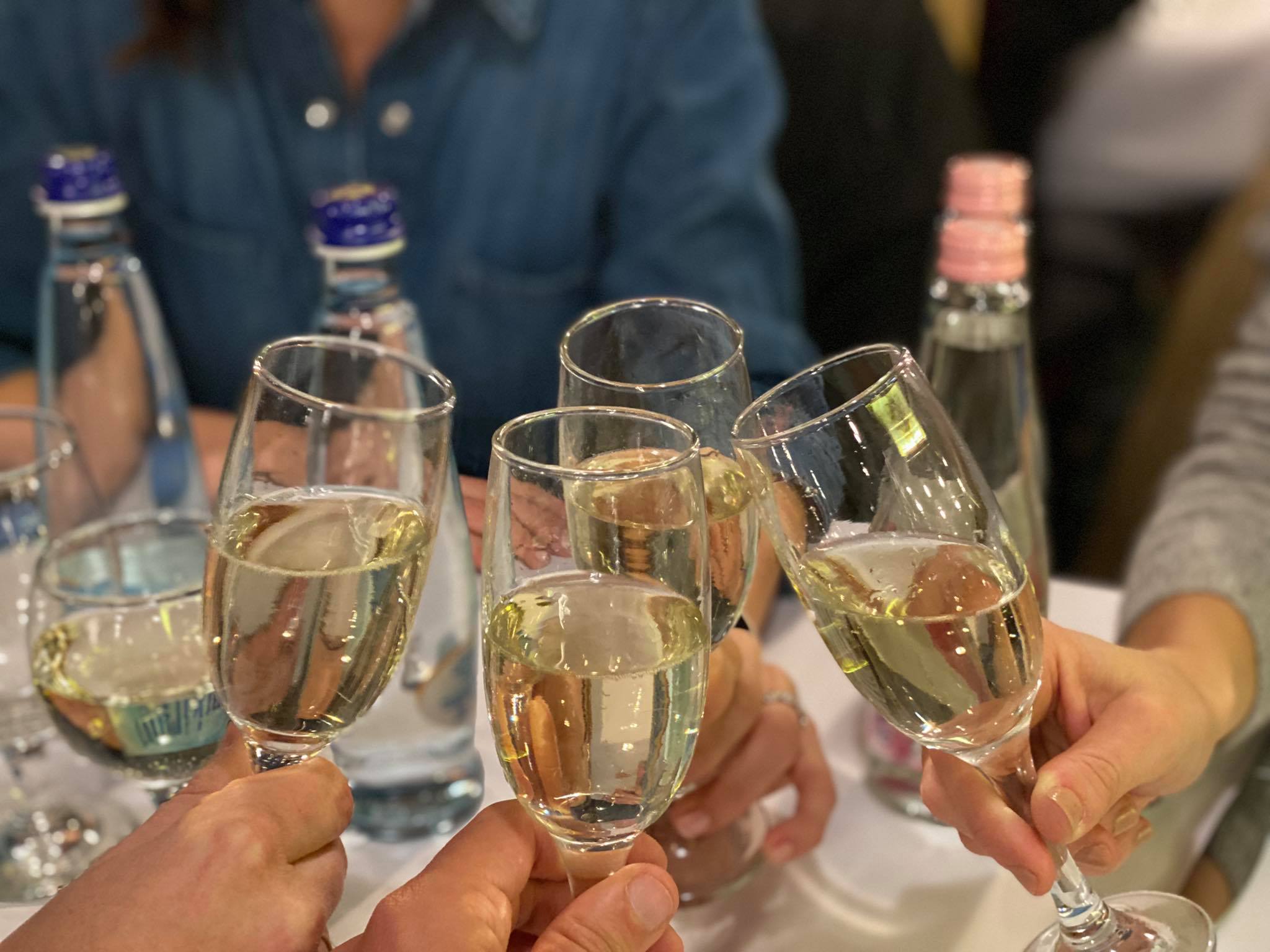 champagne at the danube