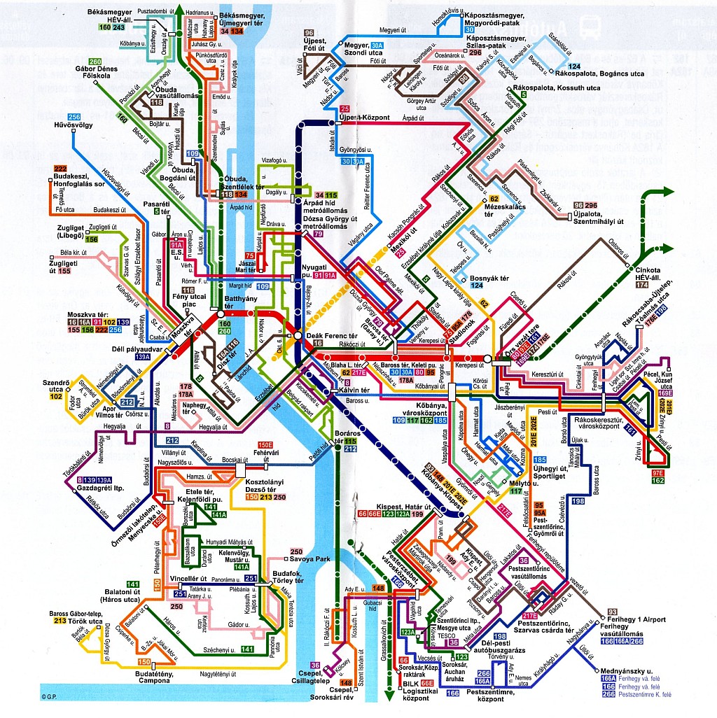 Budapest transportation map