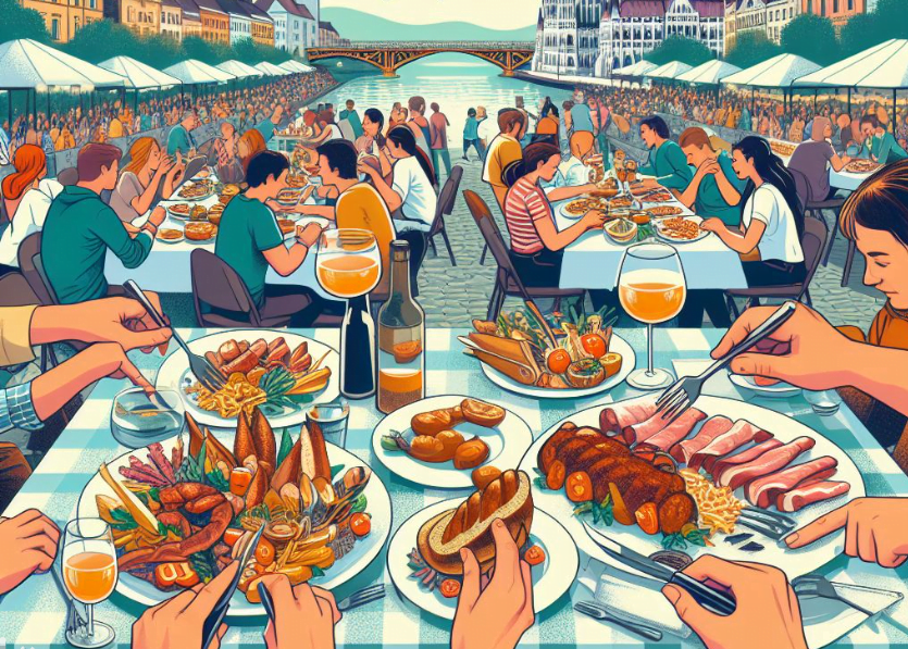 Gastronomisch festival in Boedapest