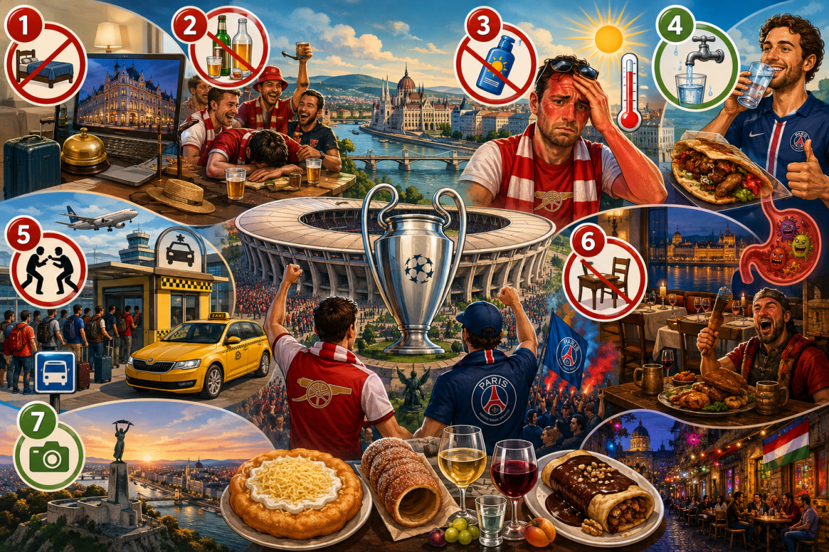 7 Errori da non commettere se vieni a Budapest per la finale di Champions League tra Arsenal e PSG