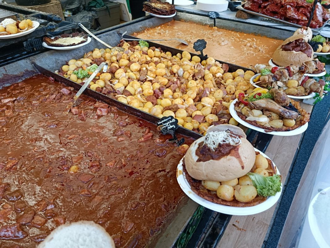 hungarian stew at the easter market